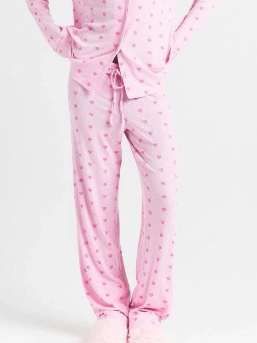 Skims Valentines sweetheart soft leg Straight Leg Pajama Lounge Pants size XXS